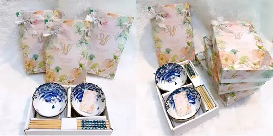 Set Mangkuk Sumpit Isi 2 dengan Paper Bag